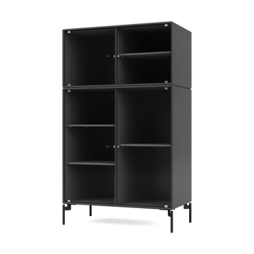 Ripple III display cabinet 69.6x117.6x38 cm - Anthracite-legs black - Montana