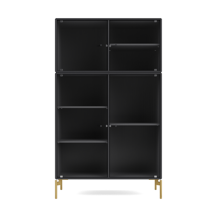 Ripple III display cabinet 69.6x117.6x38 cm - Anthracite-legs brass - Montana