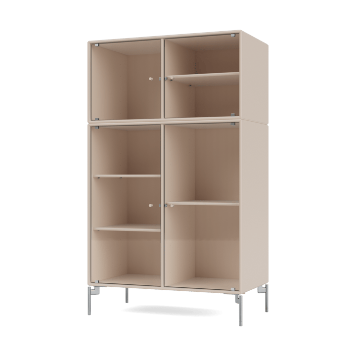 Ripple III display cabinet 69.6x117.6x38 cm - Clay-Chrome legs MB126 - Montana