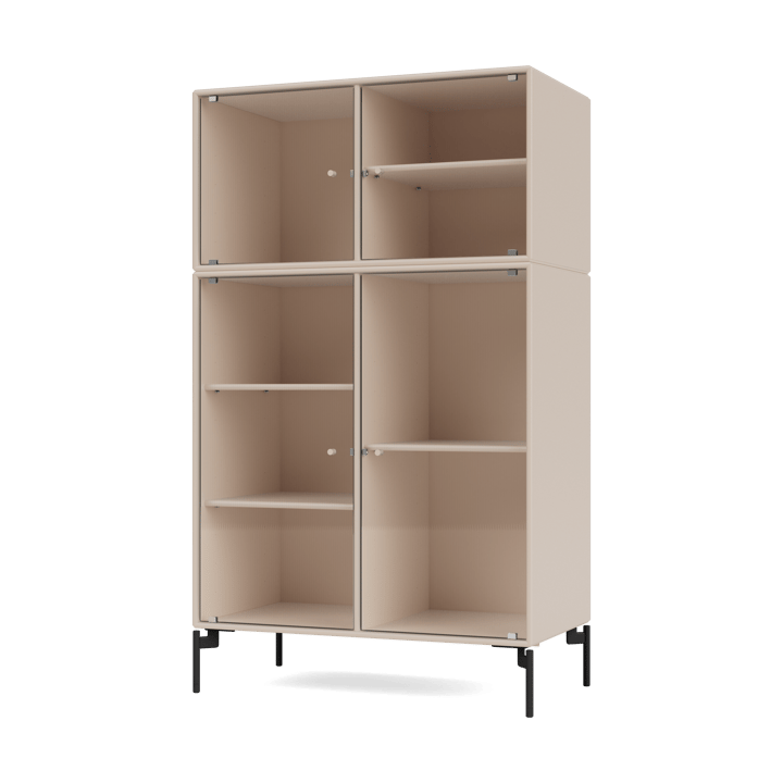 Ripple III display cabinet 69.6x117.6x38 cm - Clay-legs black - Montana