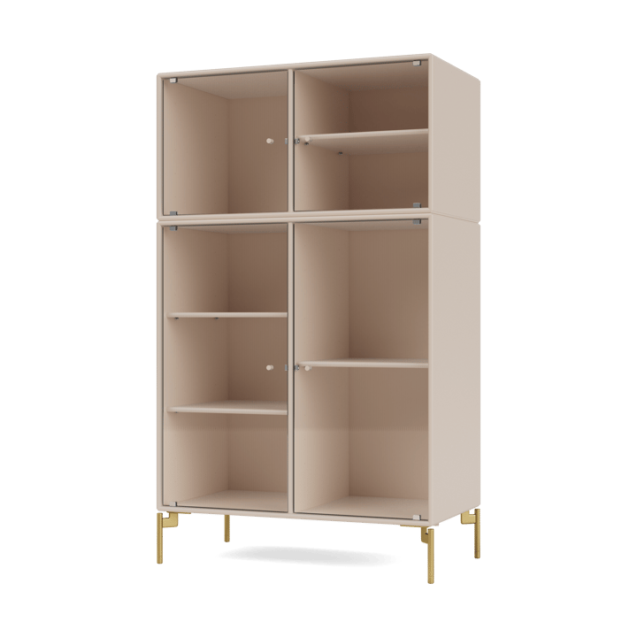 Ripple III display cabinet 69.6x117.6x38 cm - Clay-legs brass - Montana
