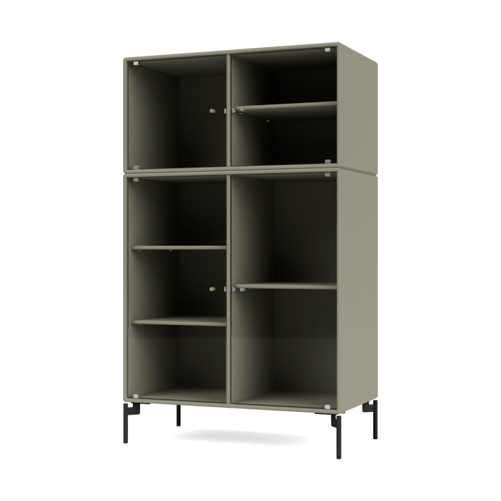Ripple III display cabinet 69.6x117.6x38 cm - Fennel-legs black - Montana