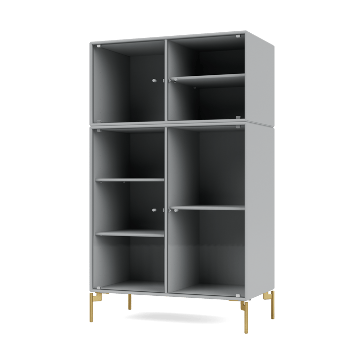 Ripple III display cabinet 69.6x117.6x38 cm - Fjord-legs brass - Montana