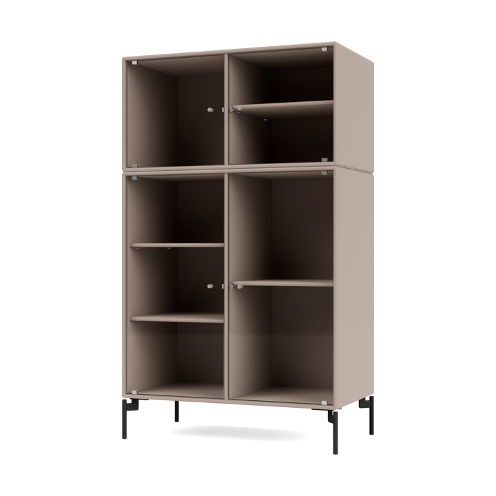 Ripple III display cabinet 69.6x117.6x38 cm - Mushroom-legs black - Montana