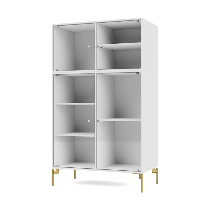 Ripple III display cabinet 69.6x117.6x38 cm - NewWhite-legs brass - Montana