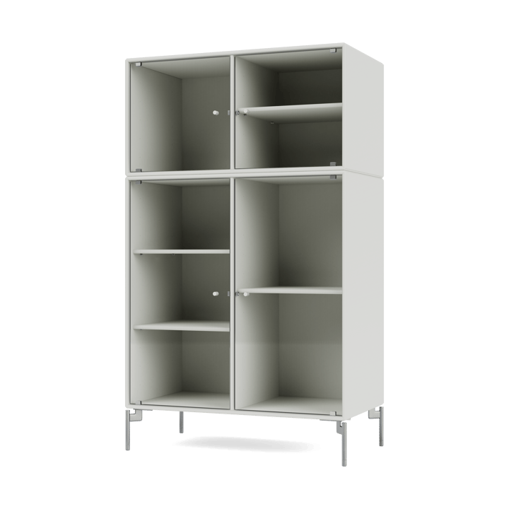 Ripple III display cabinet 69.6x117.6x38 cm - Nordic-legs chrome - Montana