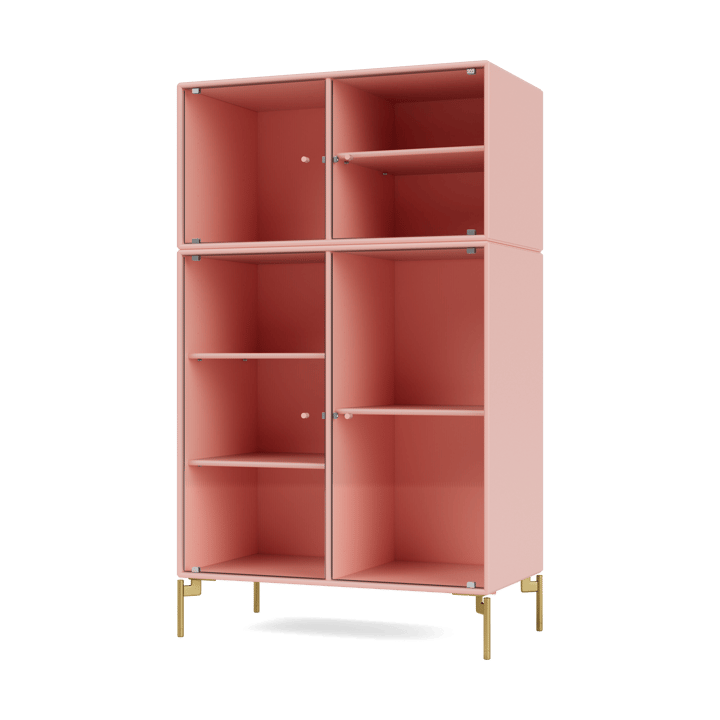 Ripple III display cabinet 69.6x117.6x38 cm - Ruby-legs brass - Montana