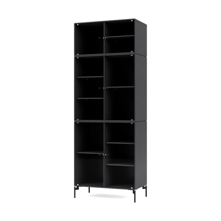Ripple IV display cabinet 69.6x187.2x38 cm - Anthracite-legs black - Montana