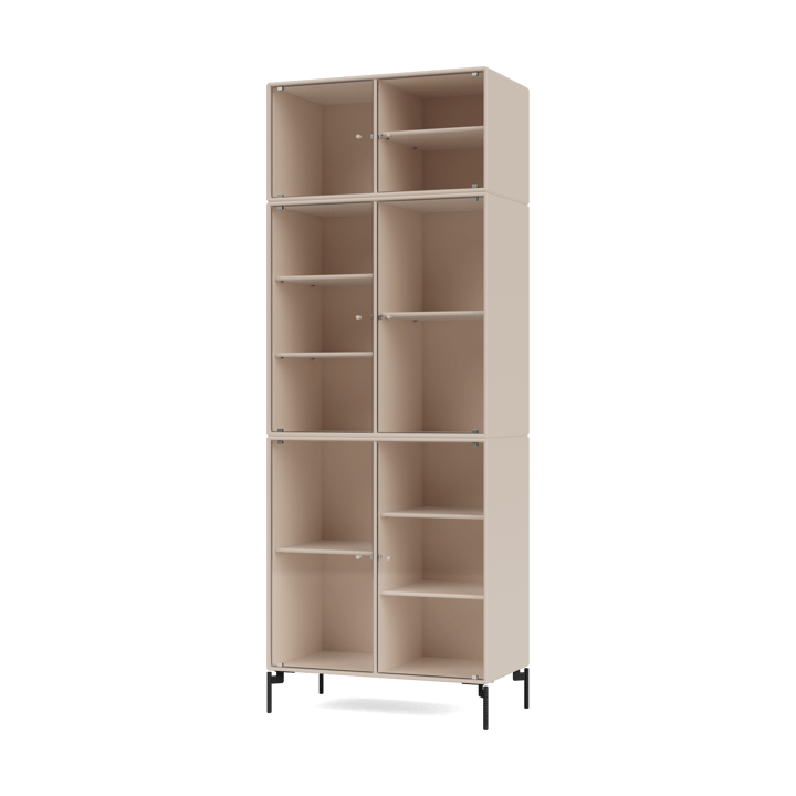 Ripple IV display cabinet 69.6x187.2x38 cm - Clay-legs black - Montana