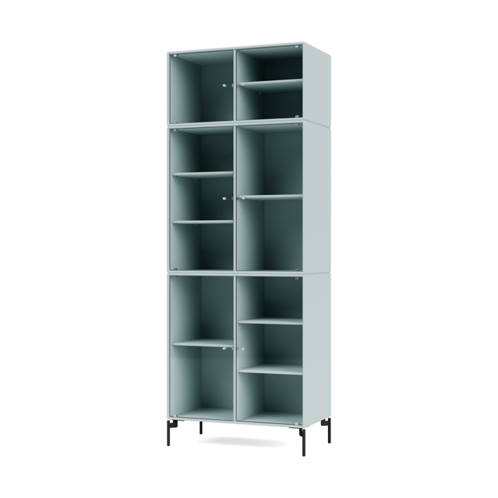 Ripple IV display cabinet 69.6x187.2x38 cm - Flint-legs black - Montana