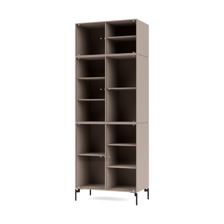 Ripple IV display cabinet 69.6x187.2x38 cm - Mushroom-legs black - Montana