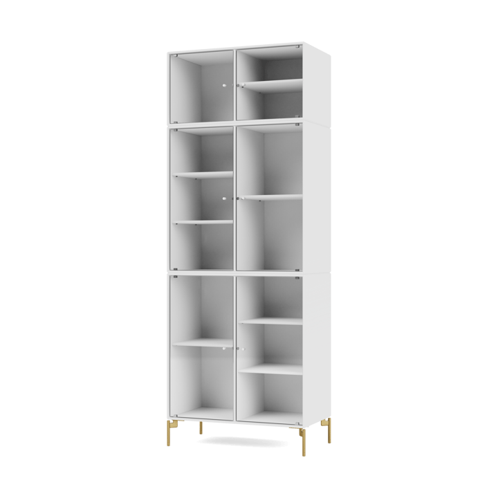 Ripple IV display cabinet 69.6x187.2x38 cm - NewWhite-legs brass - Montana
