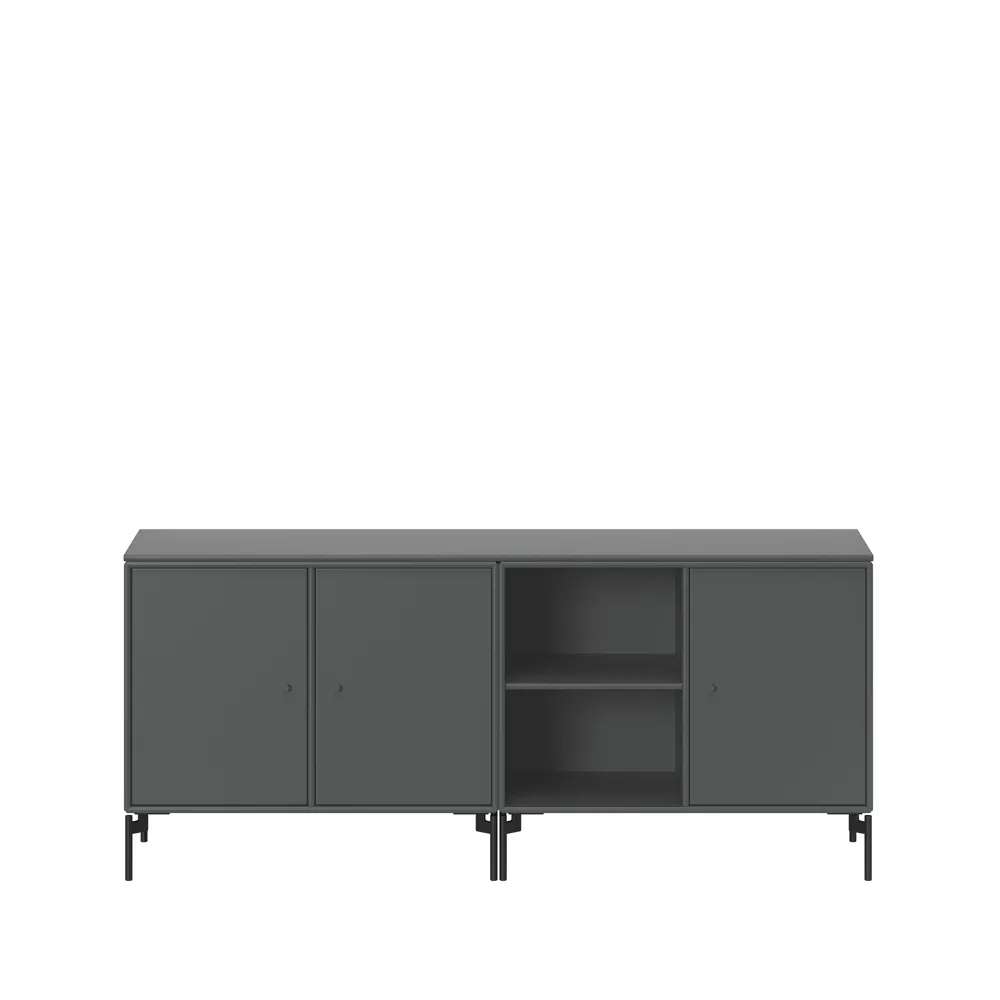 Save side table, Anthracite 04, black lacquered leg Montana