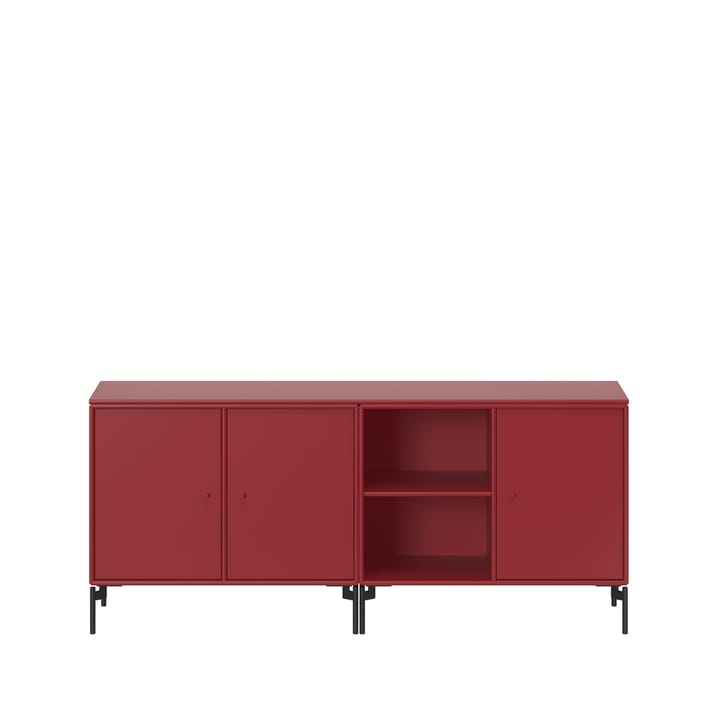 Save side table - Beetroot 165, black lacquered leg - Montana