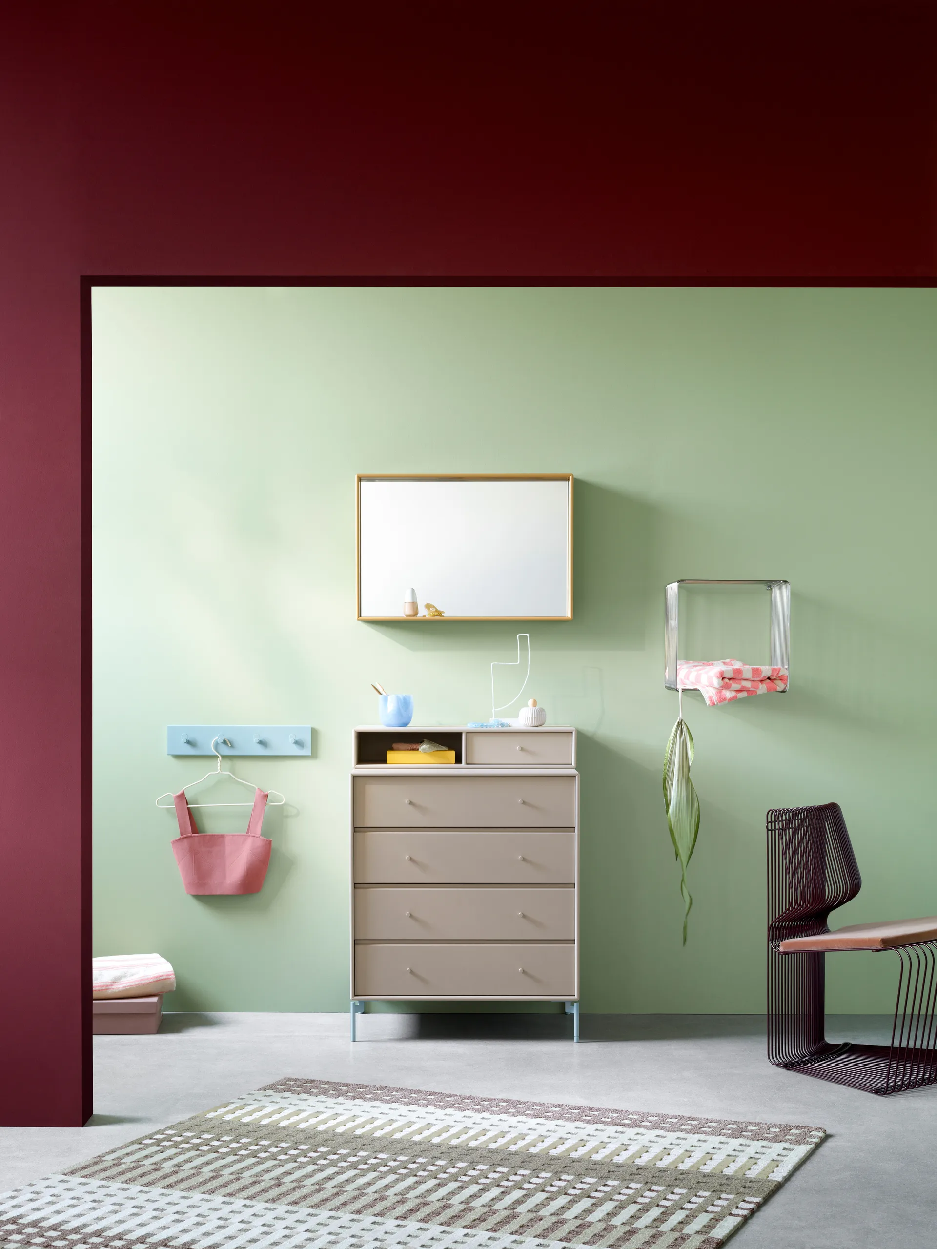 Shelfie colour frame mirror 46.8x69.6 cm, Cumin Montana