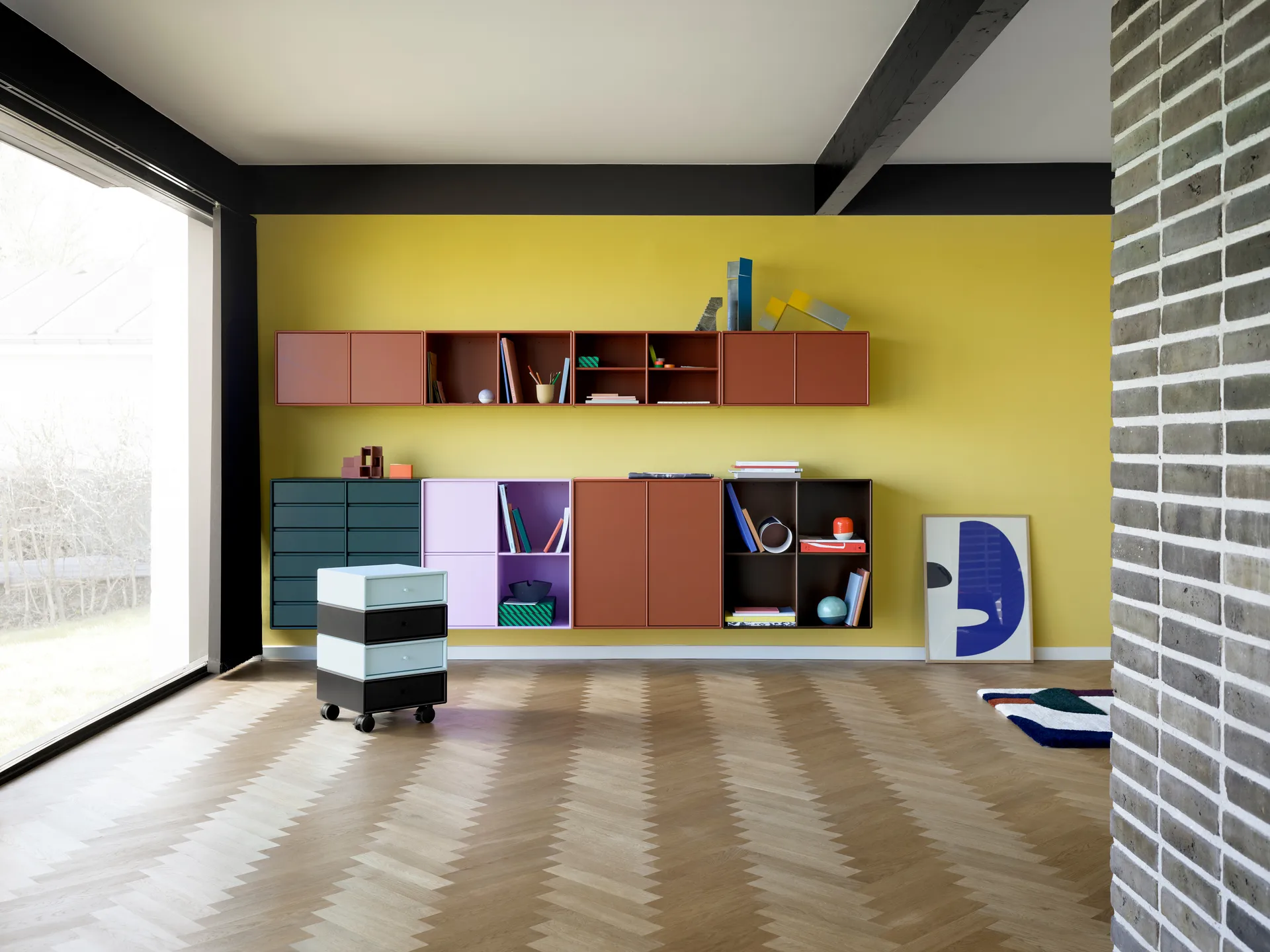 SHOW shelf 69.6x69.6 cm. socket 7 cm, 160-Balsamic Montana