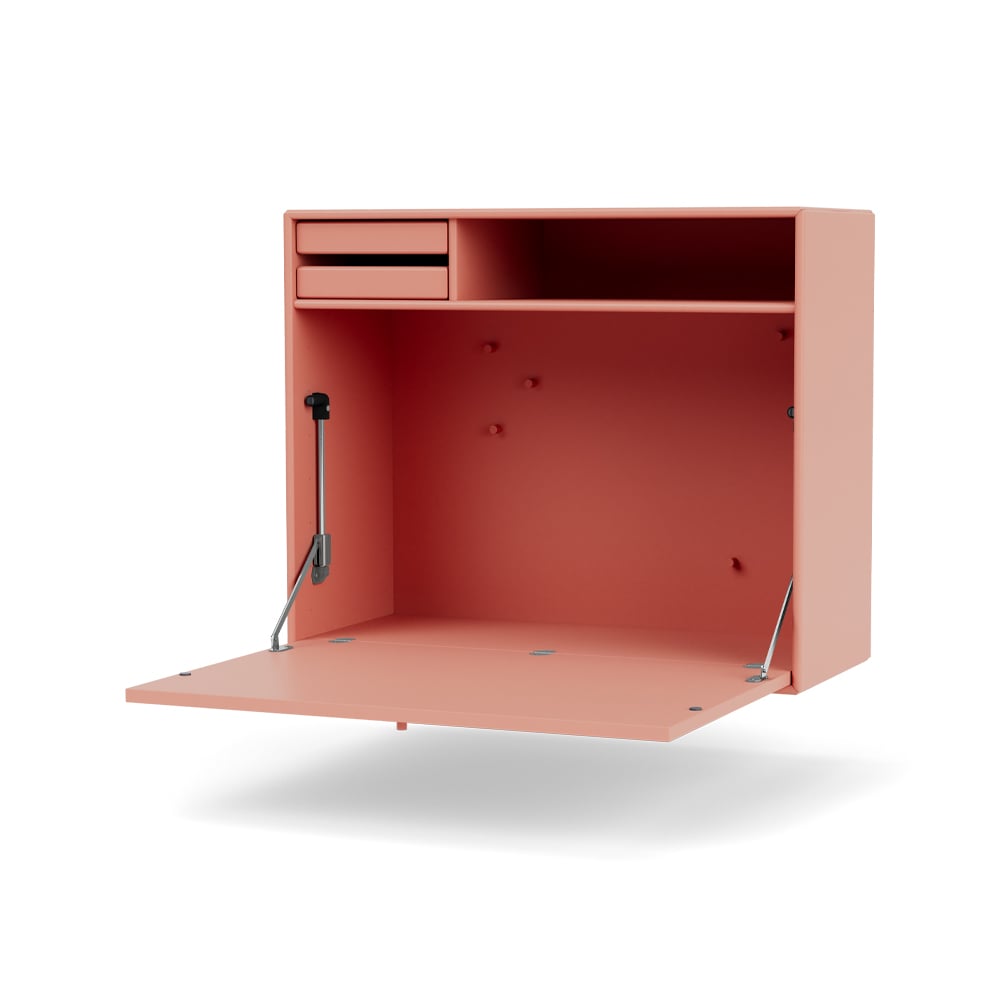 Montana STUDIO desk, wall hung Rhubarb 151 | Scandinavian Design | Desks | Pink
