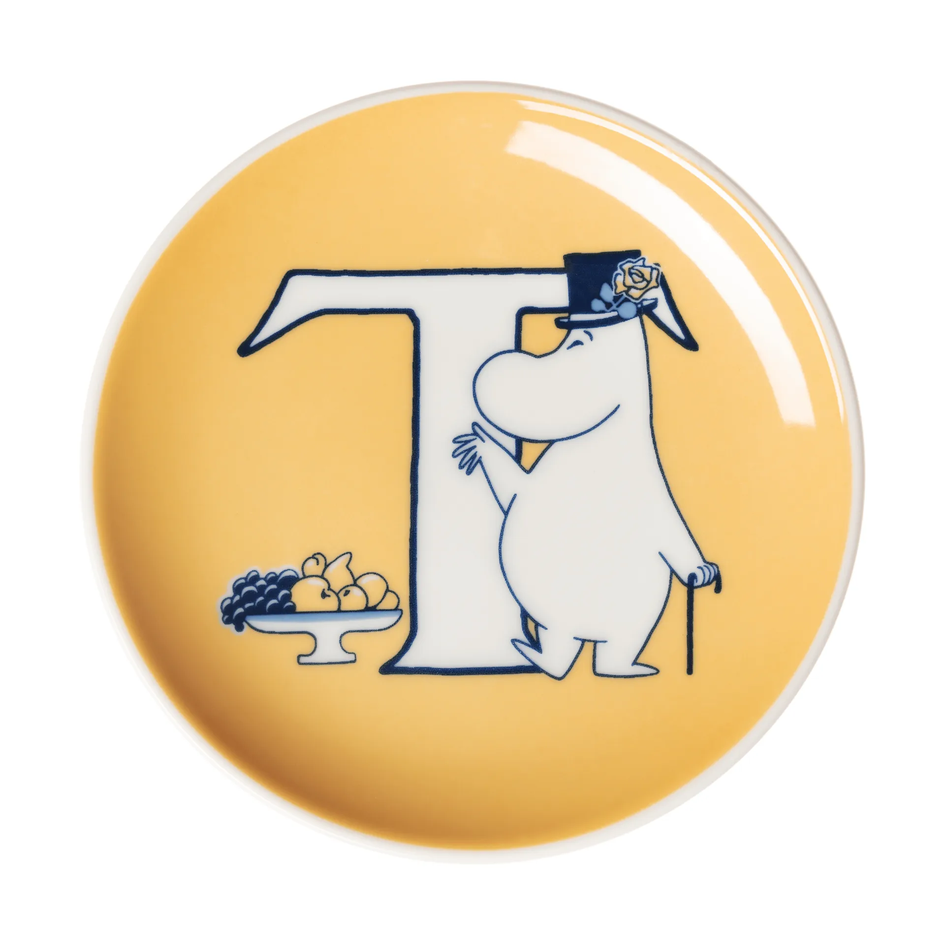 ABC Moomin mini plate, T, 10.5 cm Moomin Arabia