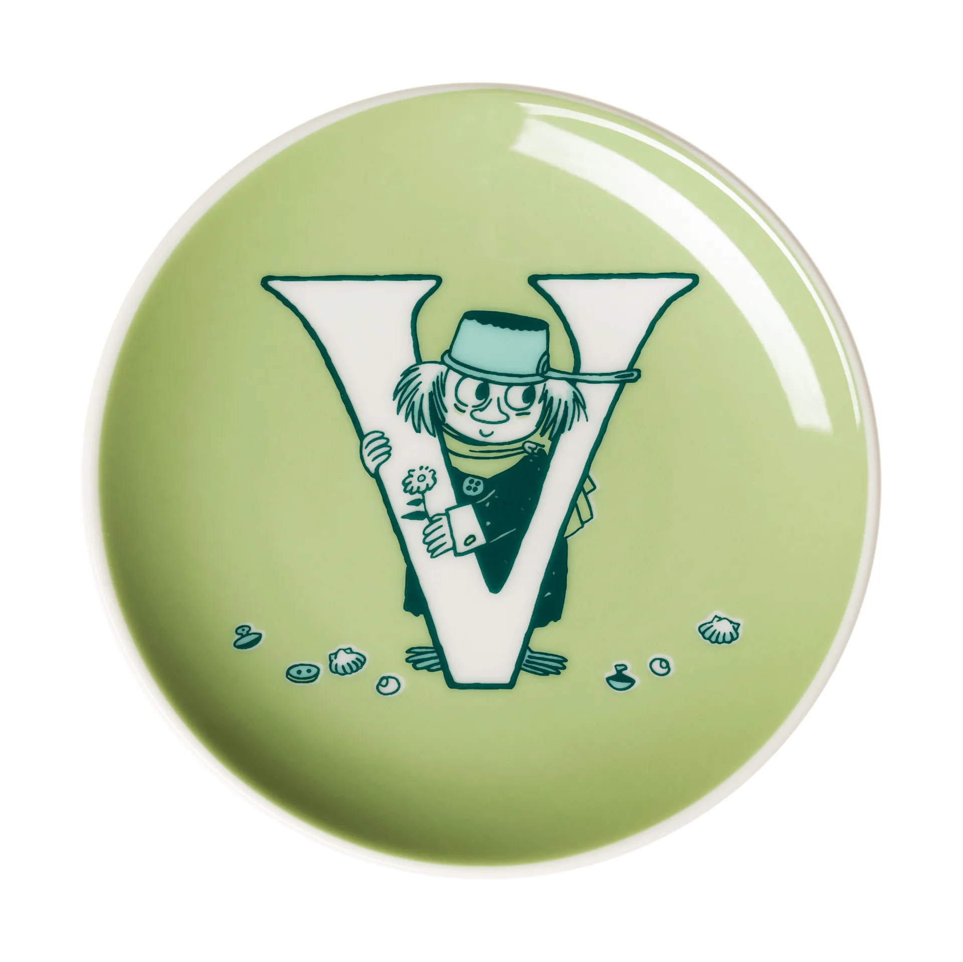 ABC Moomin mini plate, V, 10.5 cm Moomin Arabia