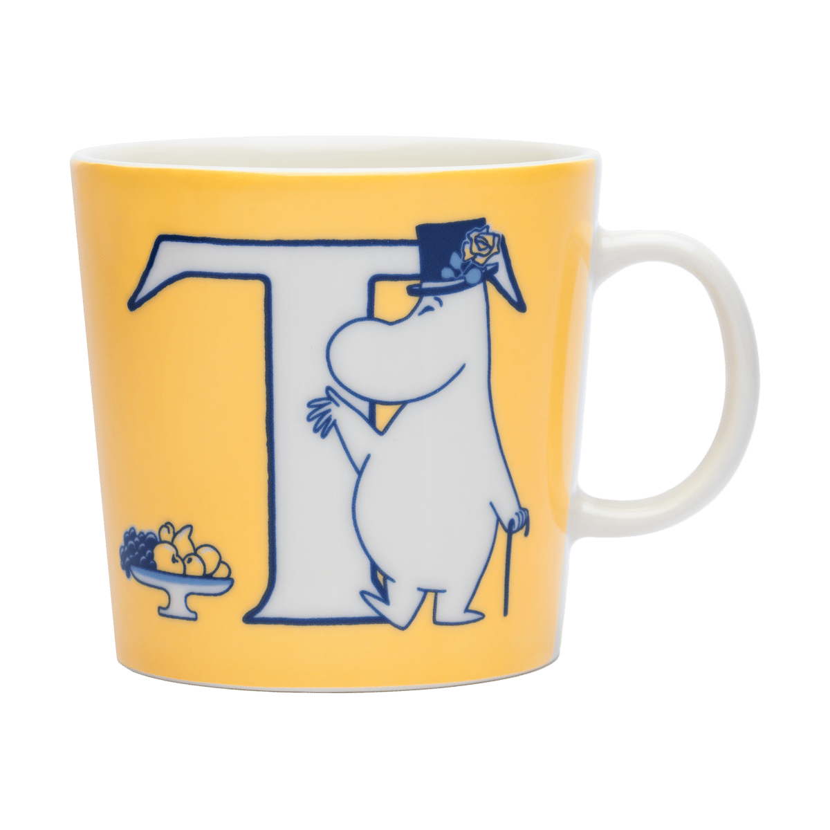 Moomin Arabia ABC Moomin mug 40 cl T | Scandinavian Design | Moomin mugs | Yellow