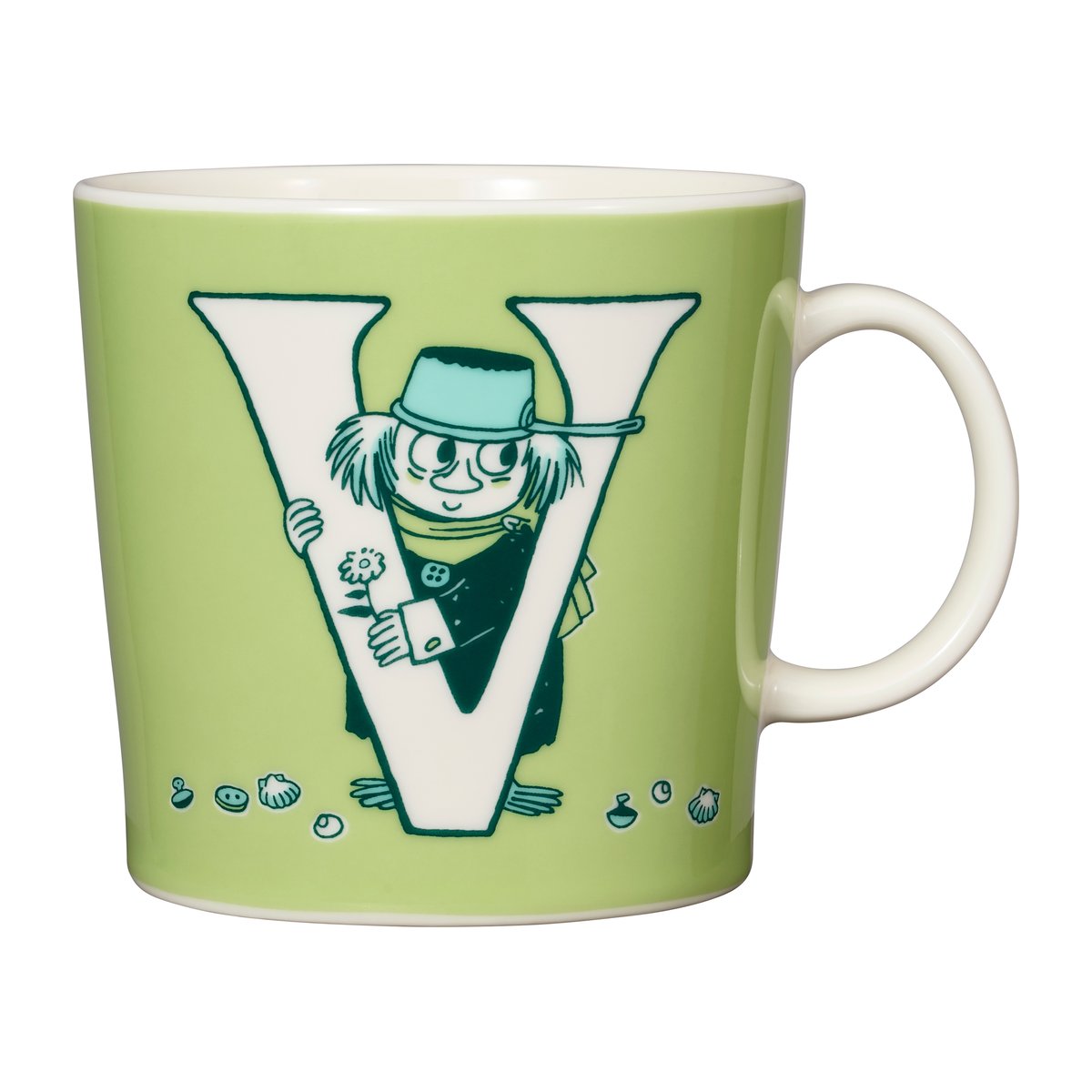 Moomin Arabia ABC Moomin mug 40 cl V | Scandinavian Design | Moomin mugs | Green