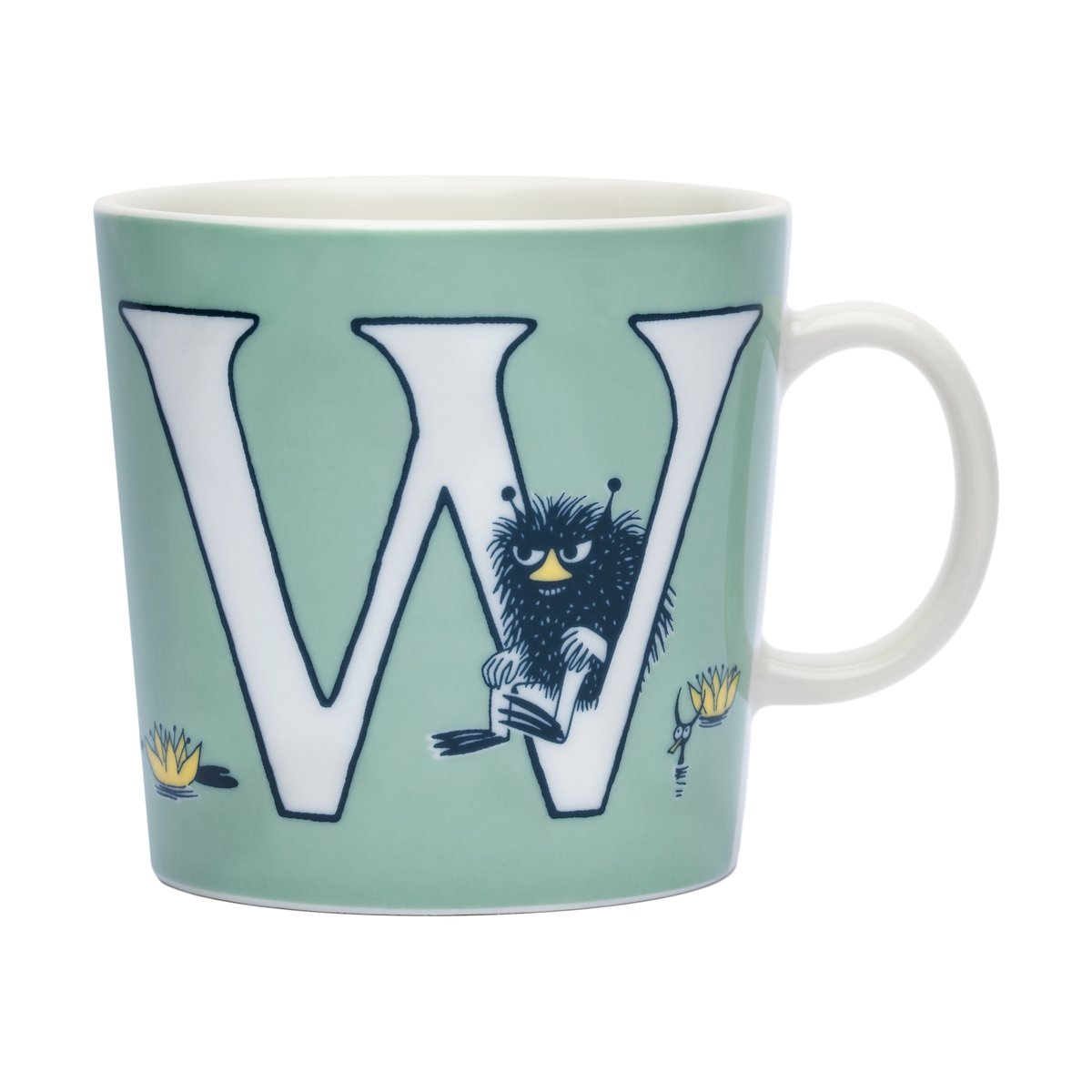 Moomin Arabia ABC Moomin mug 40 cl W | Scandinavian Design | Moomin mugs | Green