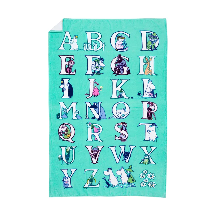 Alphabet Moomin bath towel - 85x150 cm - Moomin Arabia
