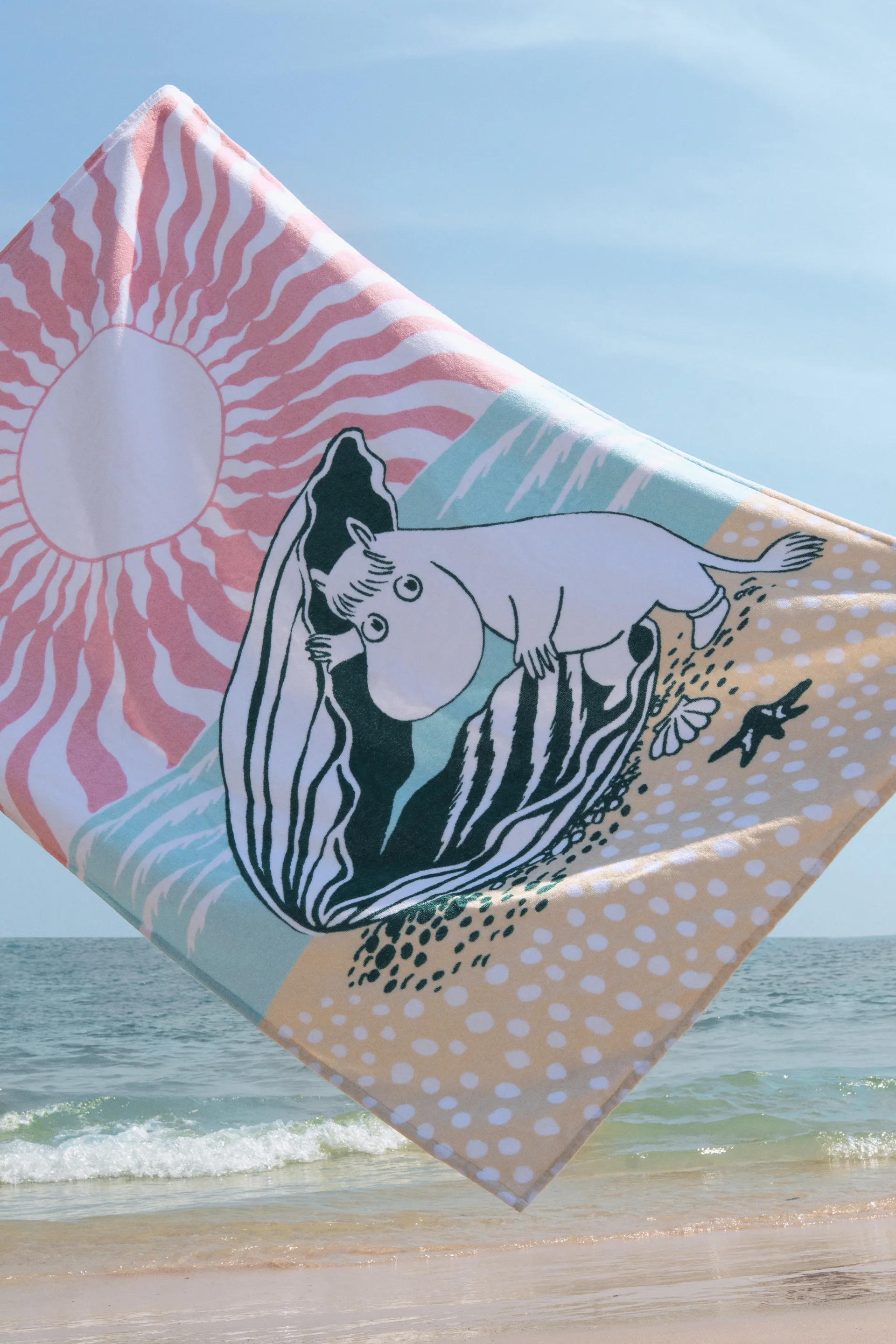 Beach day Moomin beach towel, 93x150 cm arabia moomin,moomin arabia