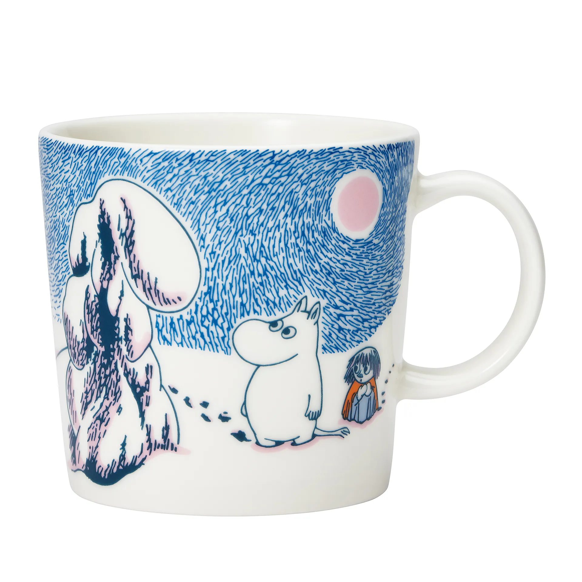 Crown snow-load Moomin mug 2019, Blue Moomin Arabia