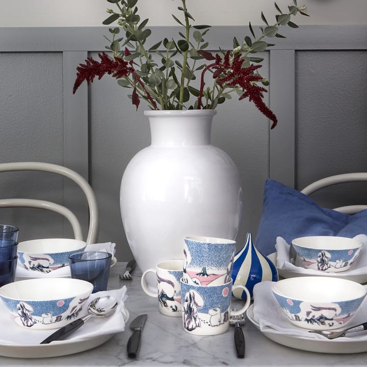 Crown snow-load Moomin mug 2019, Blue Moomin Arabia