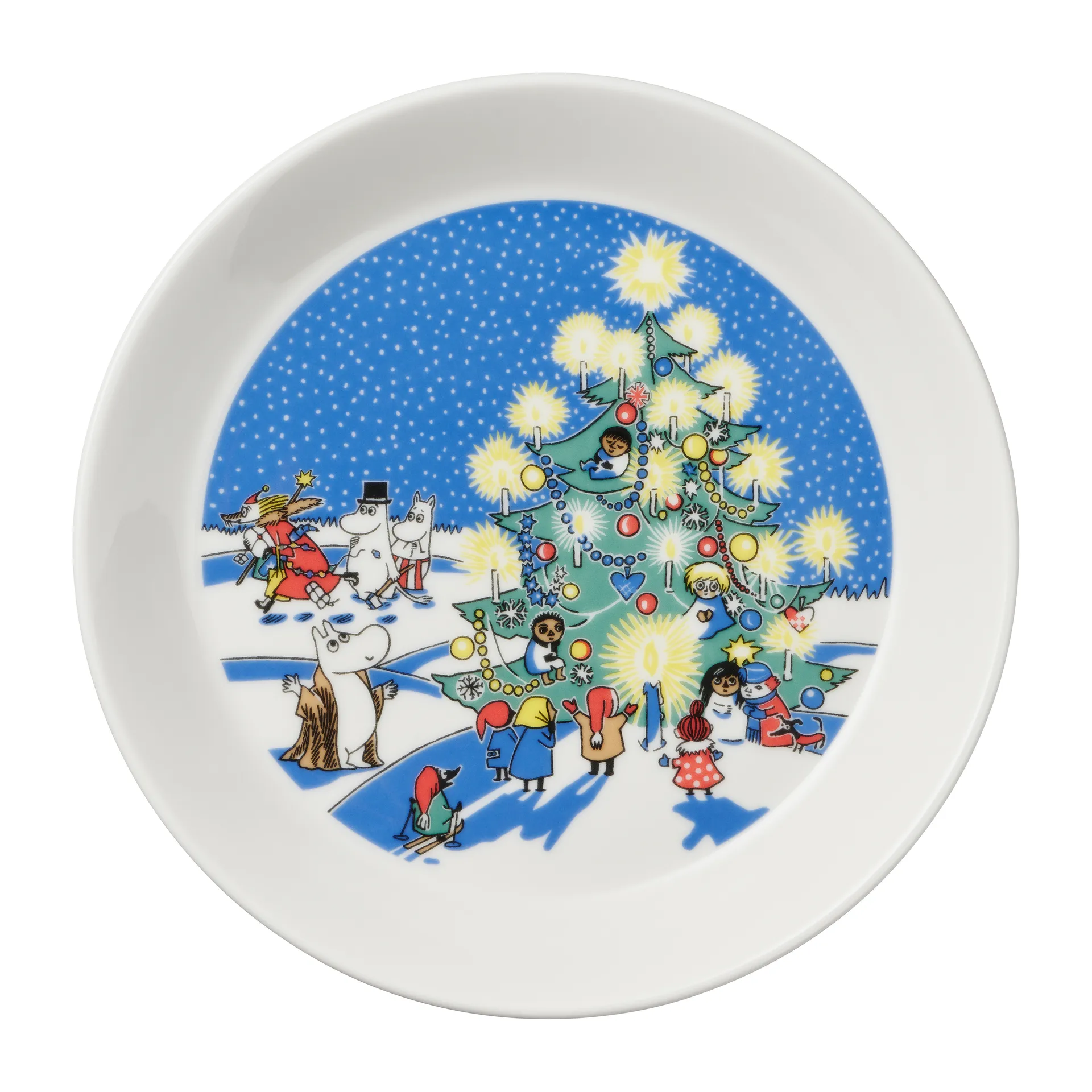 Drawing & Christmas Moomin plate 2 pieces, Ø19 cm arabia moomin,moomin arabia