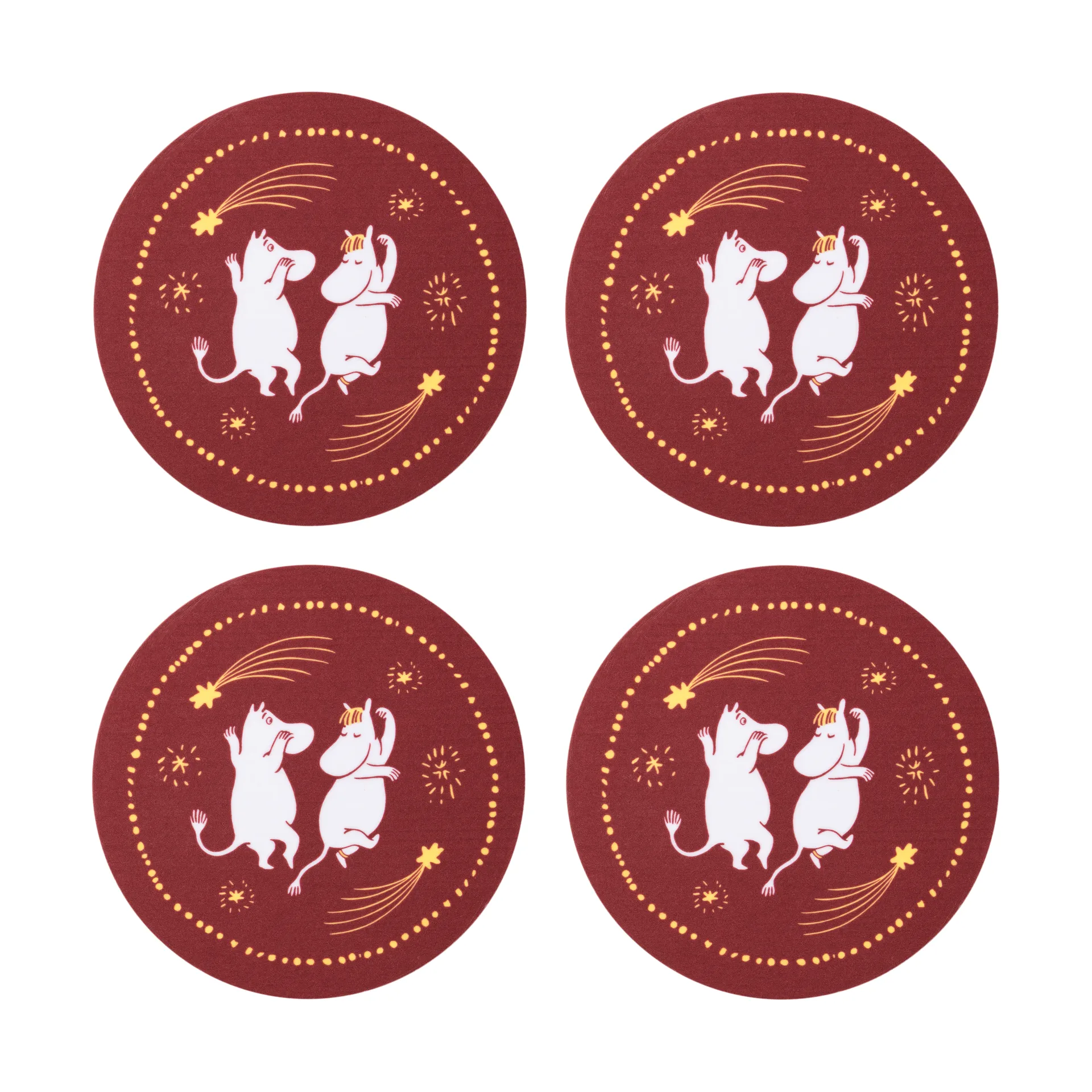 Festive Moments Moomin coaster set of 4, Ø9 cm Moomin Arabia