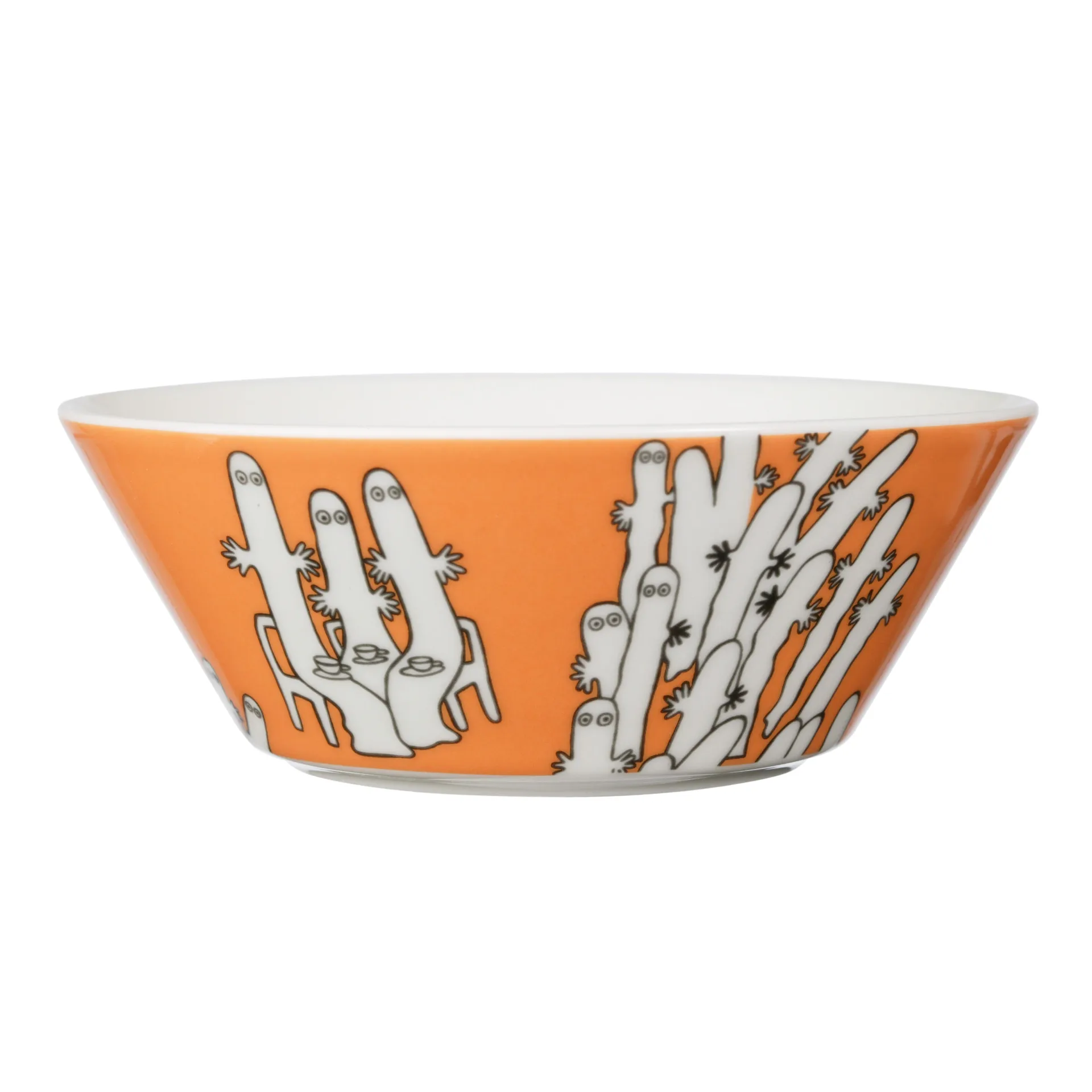 Hattifattener moomin bowl, orange arabia moomin,moomin arabia