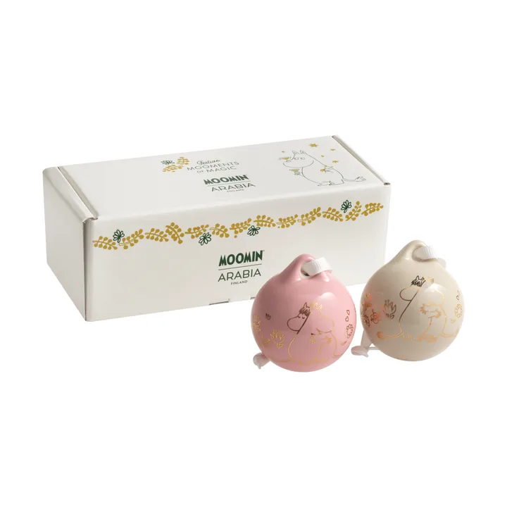 Kärlek Moomin Christmas bauble - Gold, 5 cm, 2-pack - Moomin Arabia