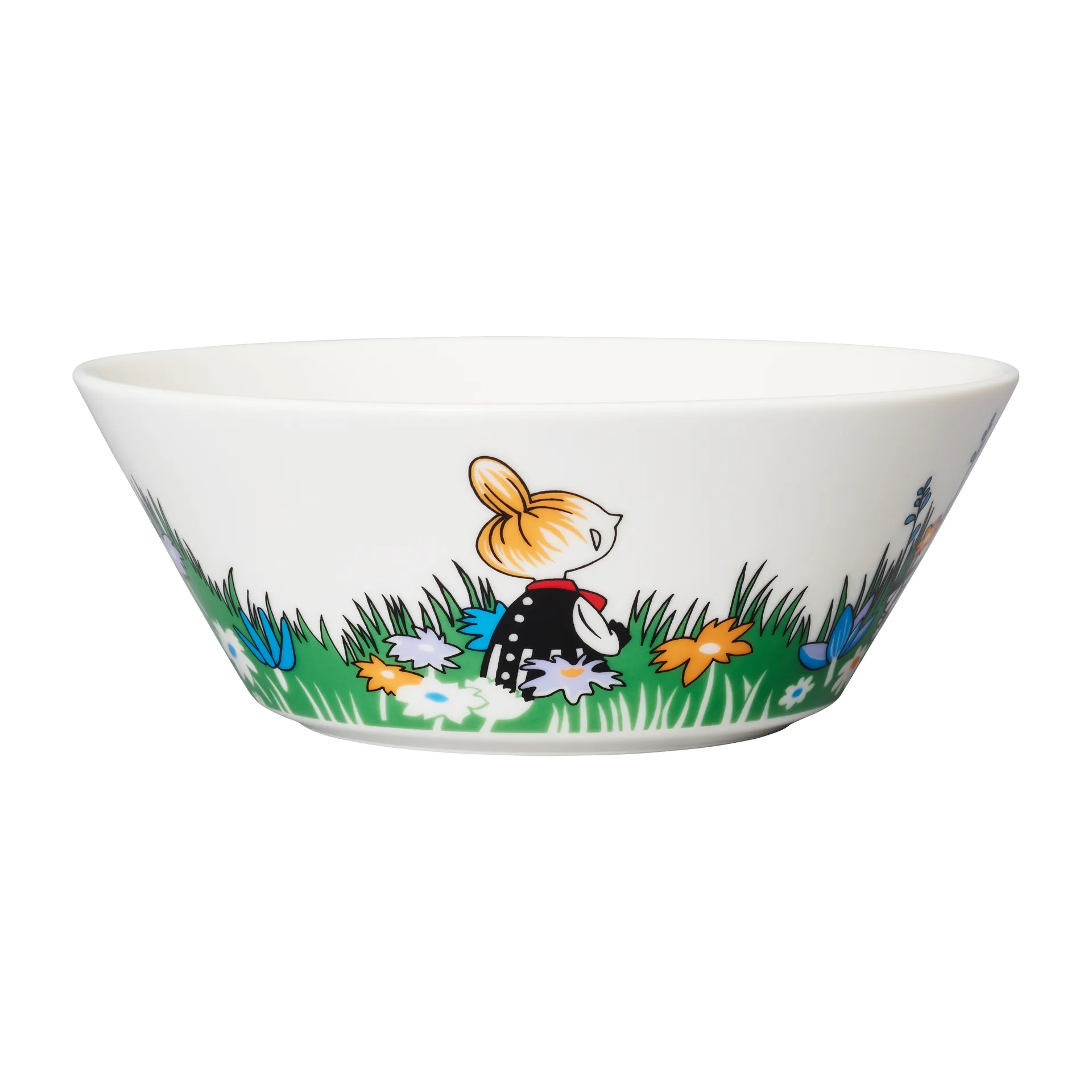 Little My and meadow Moomin bowl, White-multi arabia moomin,moomin arabia