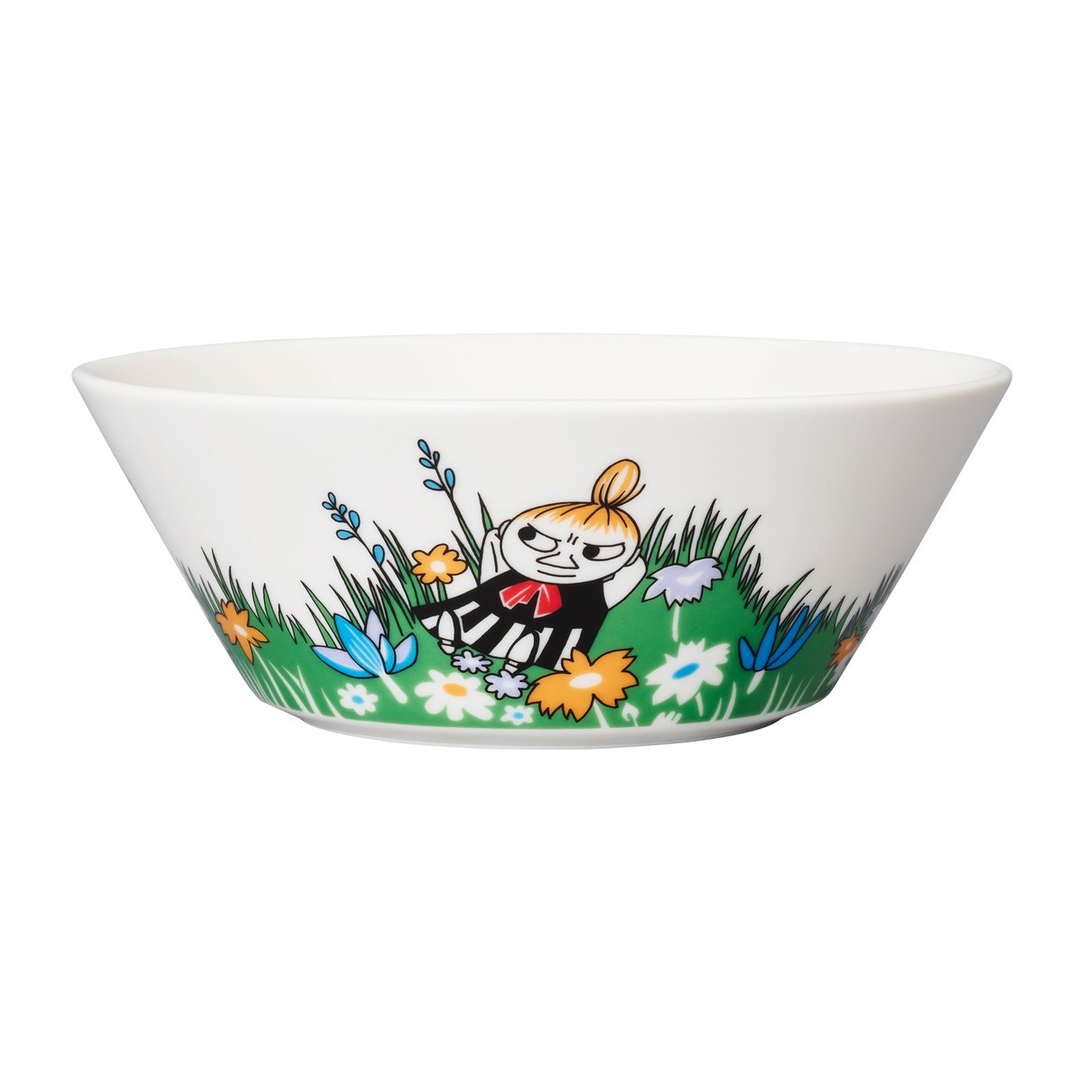 Moomin Arabia Little My and meadow Moomin bowl White-multi
