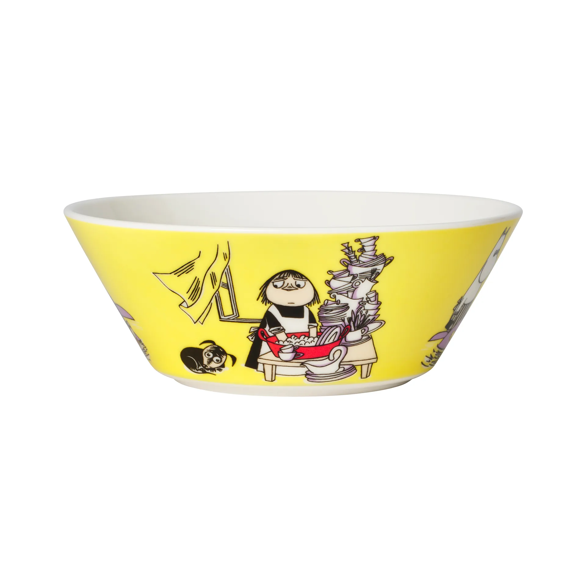 Misabel yellow Moomin bowl, yellow arabia moomin,moomin arabia