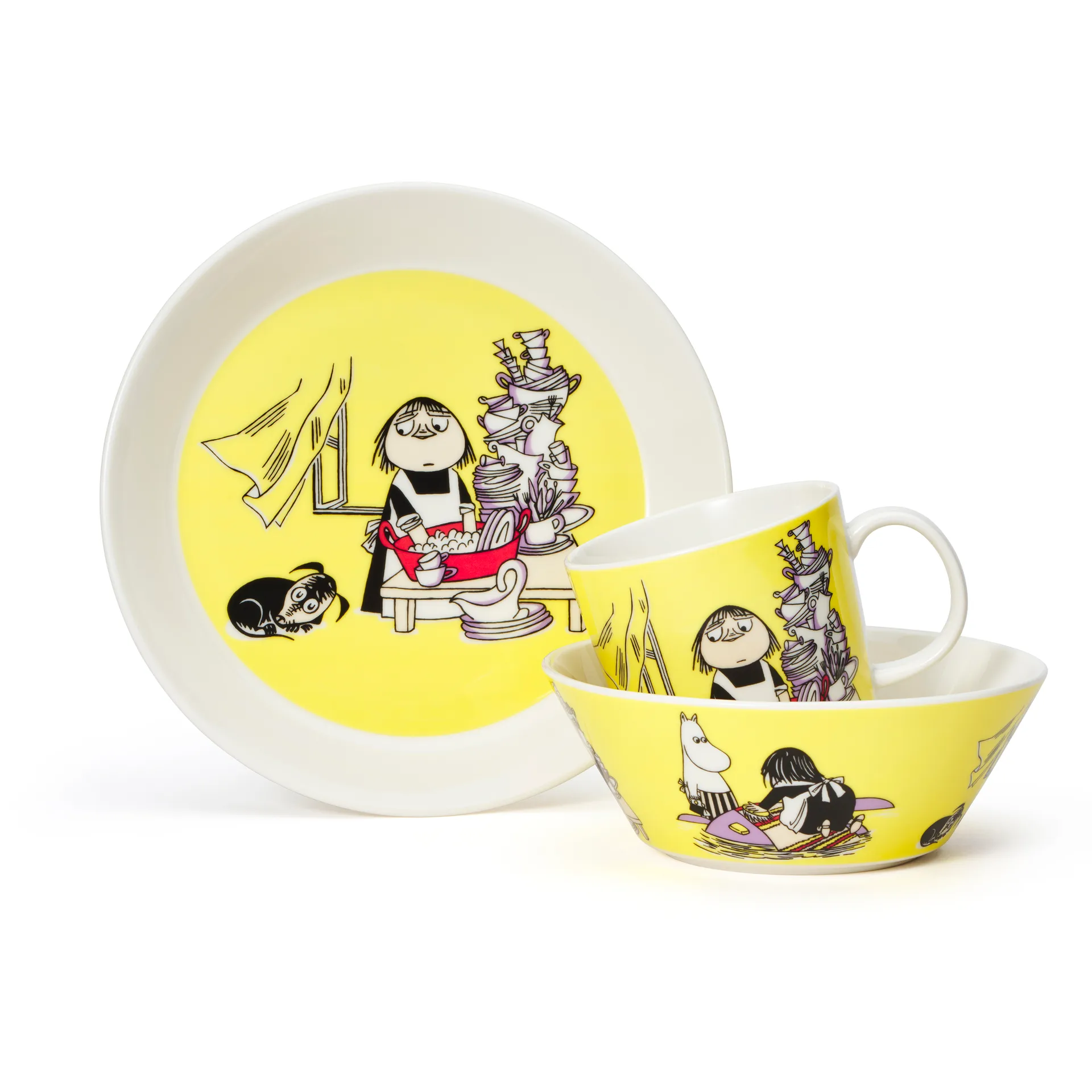 Misabel yellow Moomin bowl, yellow arabia moomin,moomin arabia