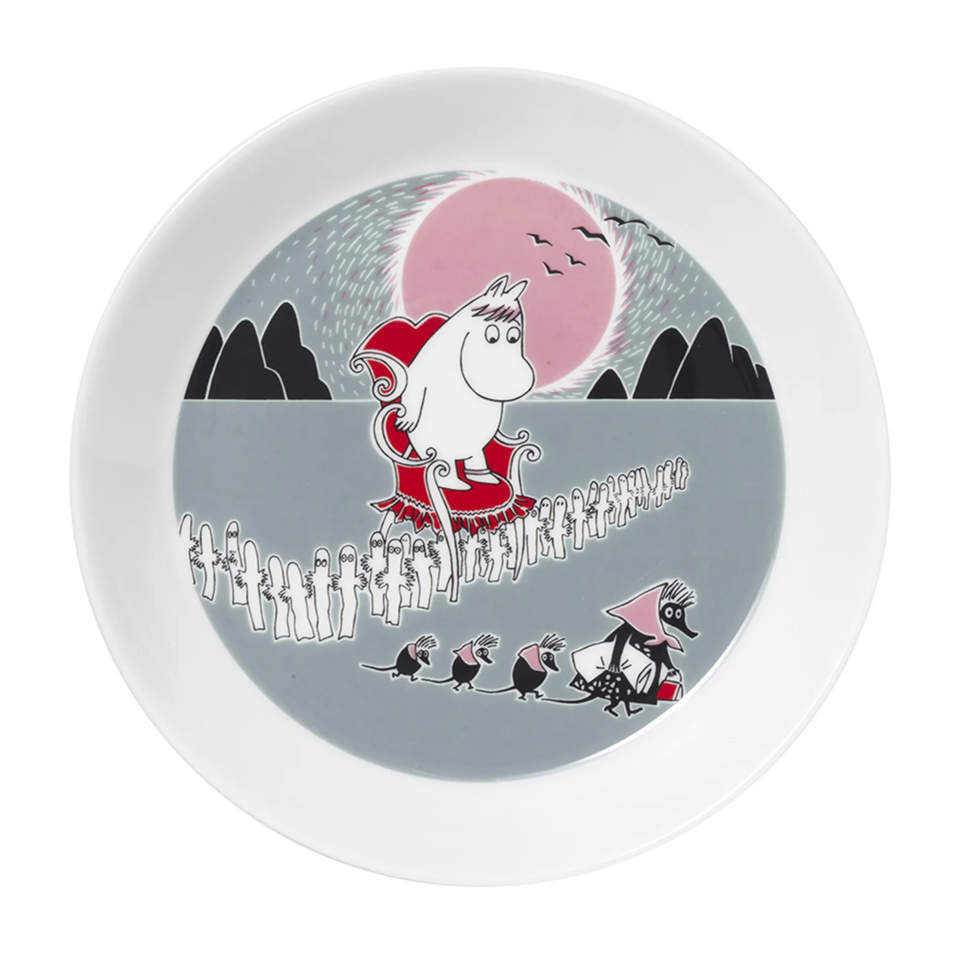 Moomin Adventure The Move plate, grey arabia moomin,moomin arabia