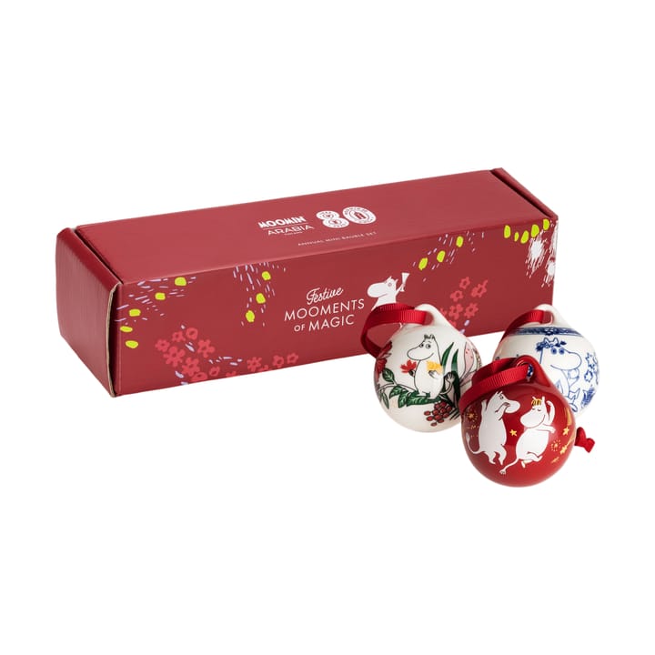 Moomin annual ball Ø5 cm 3 pieces, 2025 arabia moomin,moomin arabia
