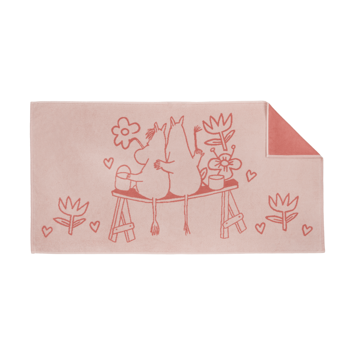 Moomin Arabia Moomin bath towel 70x140 cm Love pink