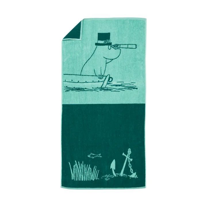 Moomin bath towel 70x140 cm - Moominpappa teal - Moomin Arabia