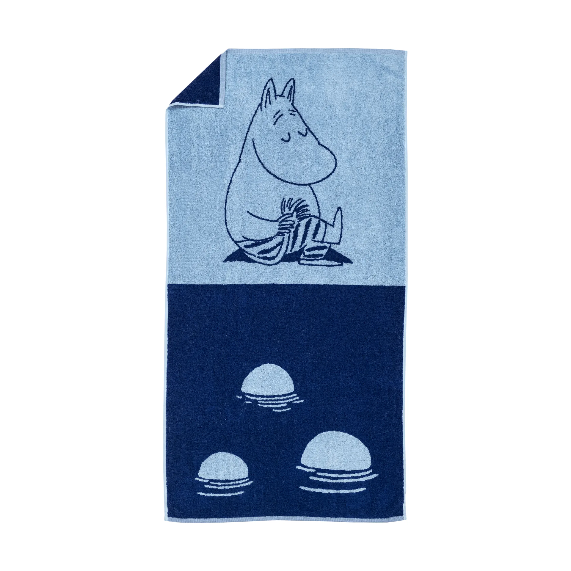Moomin bath towel 70x140 cm, Moomintroll navy blue Moomin Arabia