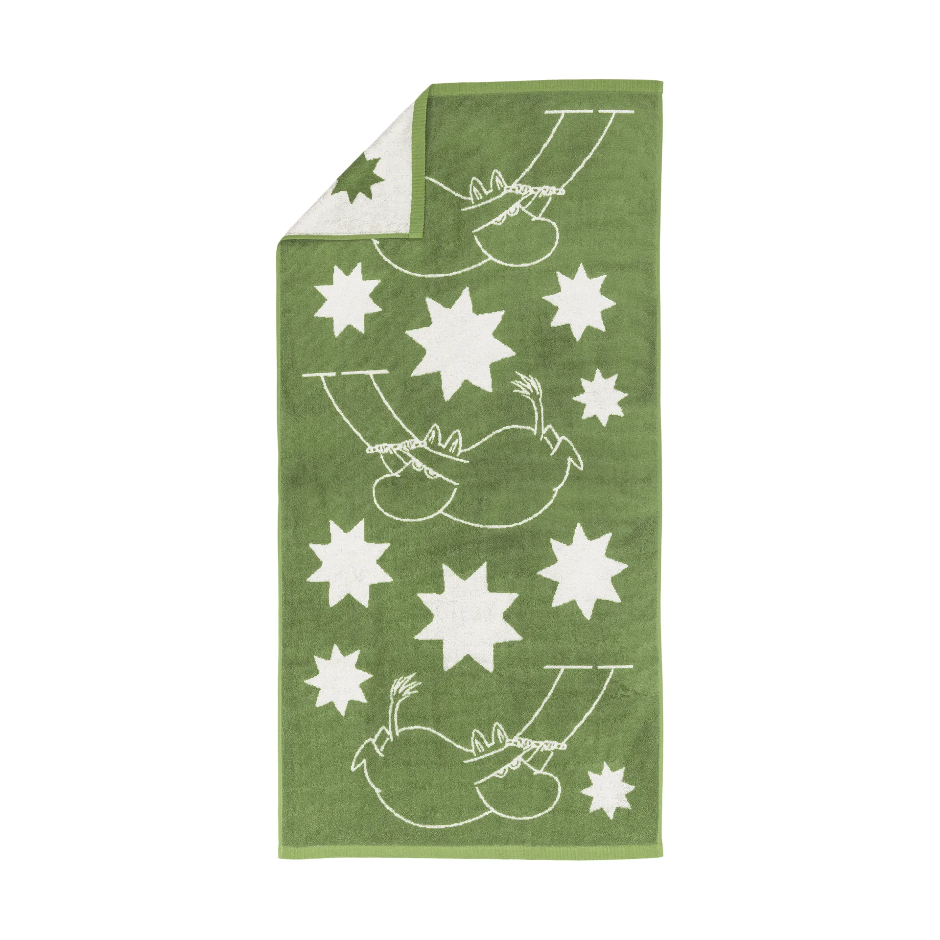 Moomin bath towel 70x140 cm, stars green arabia moomin,moomin arabia
