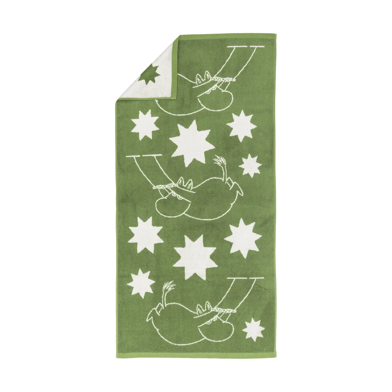 Moomin Arabia Moomin bath towel 70x140 cm stars green