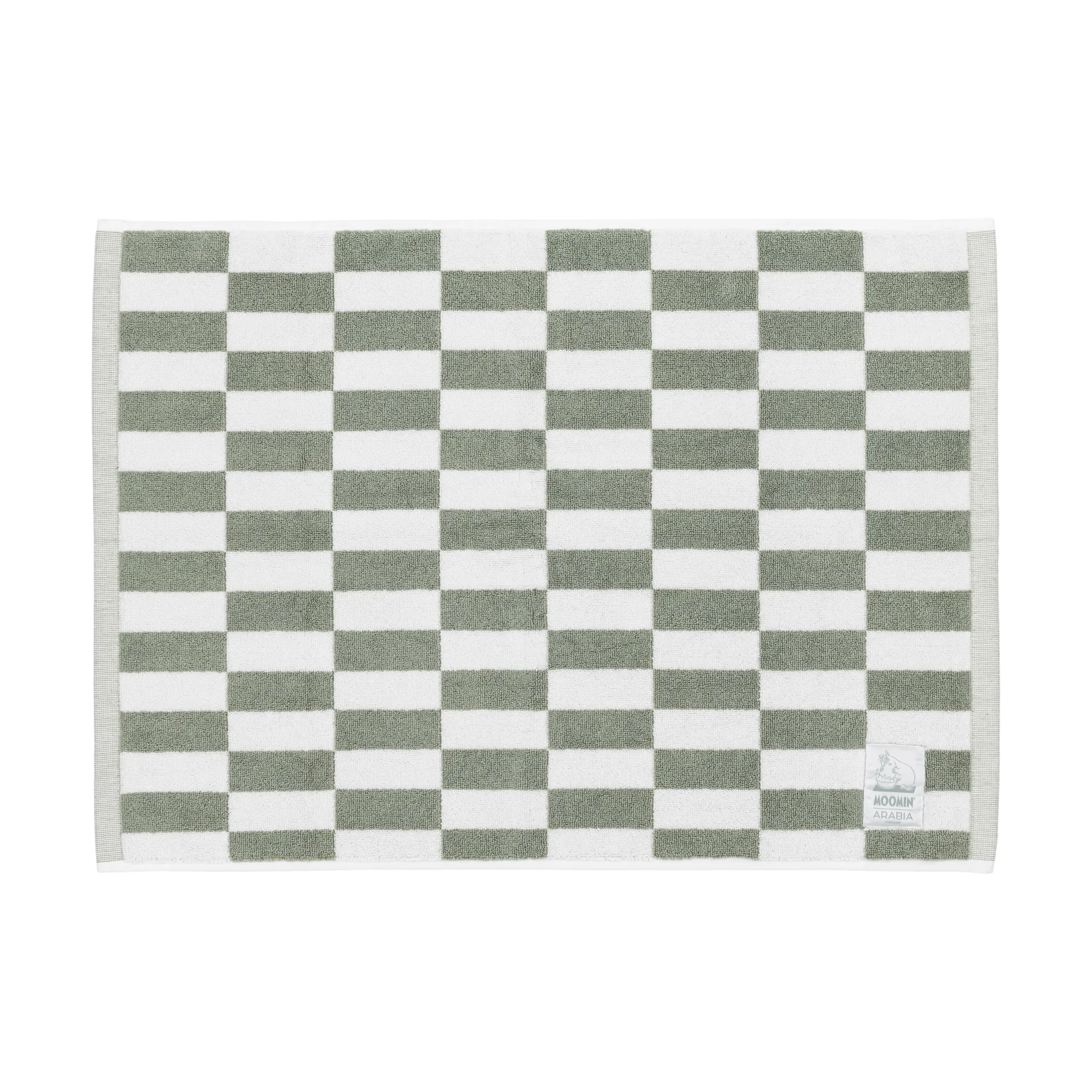 Moomin bathroom mat 50x70 cm, Green-white checks arabia moomin,moomin arabia
