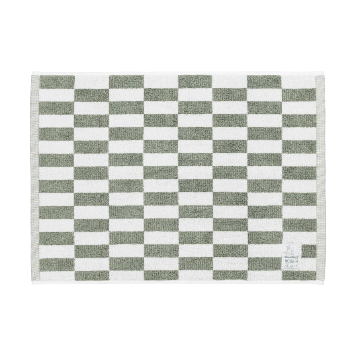 Moomin Arabia Moomin bathroom mat 50x70 cm Green-white checks