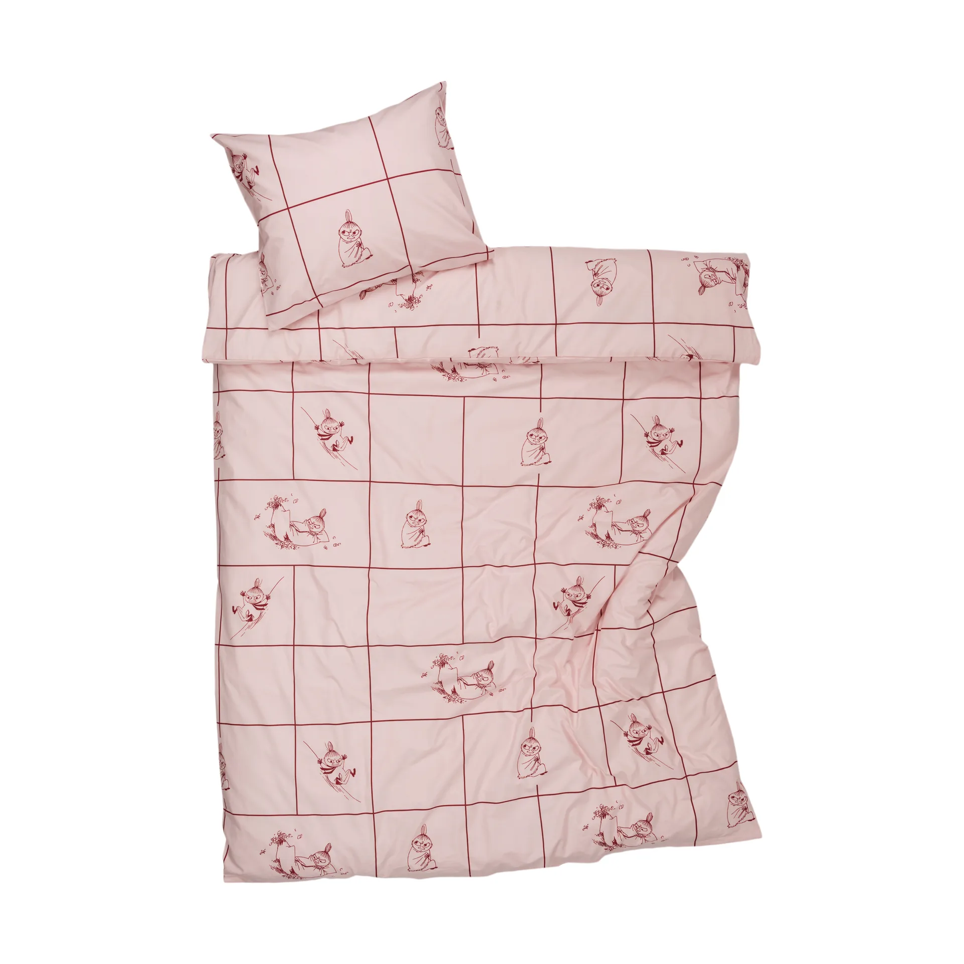 Moomin bed set 150x210 cm, Little My Checkered arabia moomin,moomin arabia