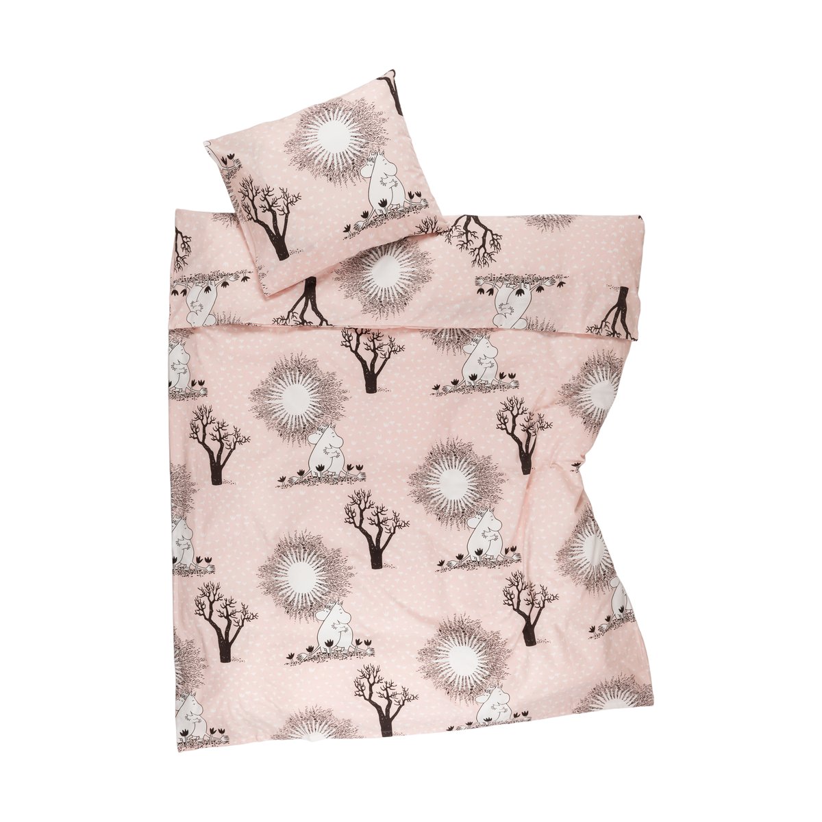 Moomin Arabia Moomin bed set 150x210 cm Love pink | Scandinavian Design | Bed sets | Pink