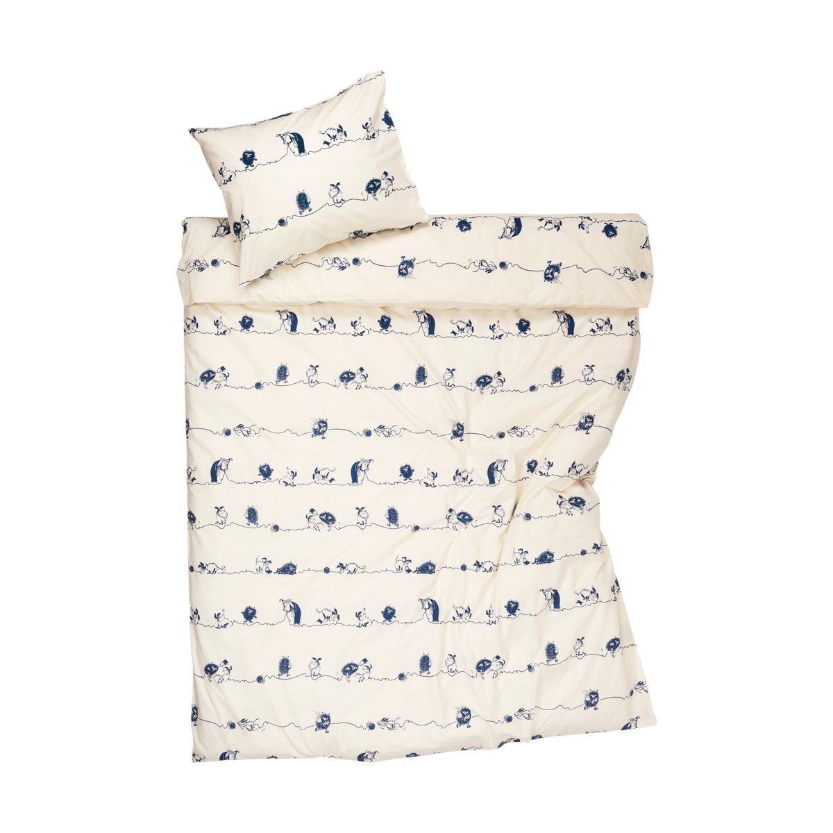 Moomin Arabia Moomin bed set 150x210 cm Stinky | Scandinavian Design | Bed sets | Blue